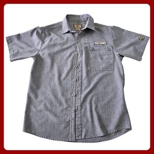 Hook & Tackle Technical Fishing‎ Shirt Grey Sz Medium Mens EUC